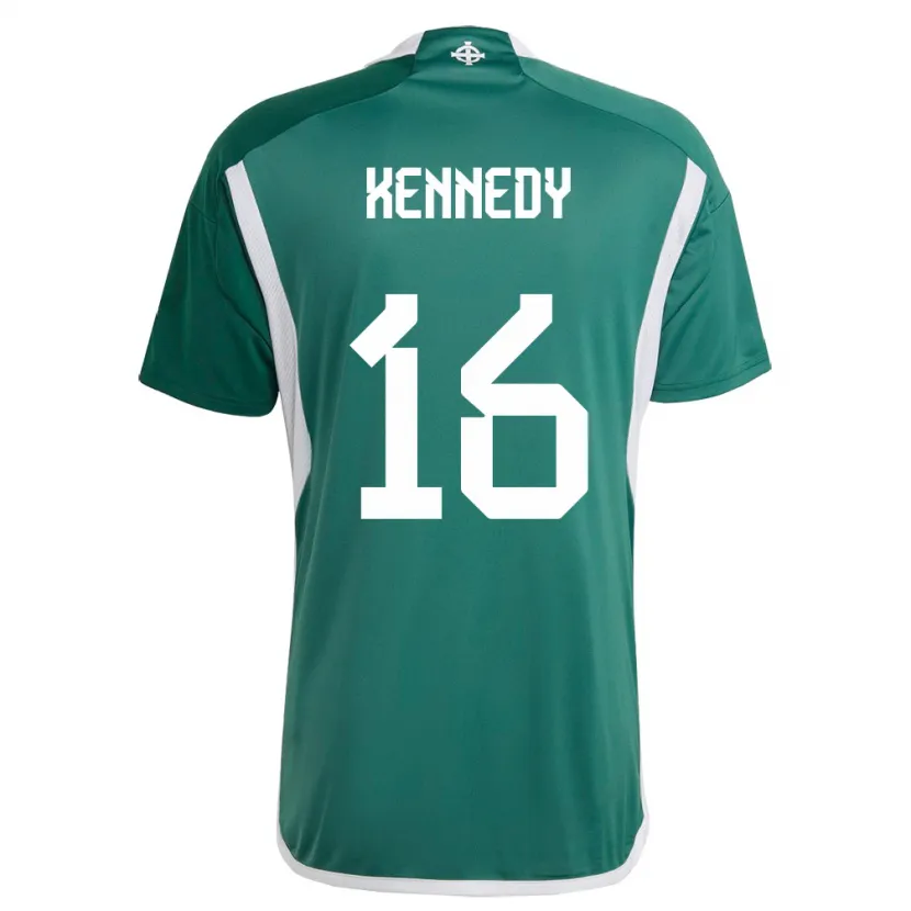 Danxen Homem Camisola Irlanda Do Norte Matty Kennedy #16 Verde Principal 24-26 Camisa