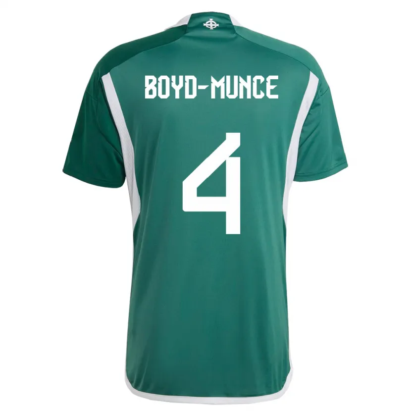 Danxen Homem Camisola Irlanda Do Norte Caolan Boyd-Munce #4 Verde Principal 24-26 Camisa