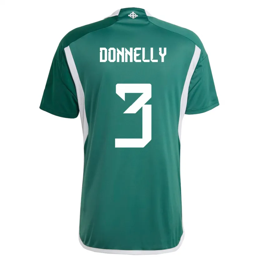 Danxen Homem Camisola Irlanda Do Norte Aaron Donnelly #3 Verde Principal 24-26 Camisa