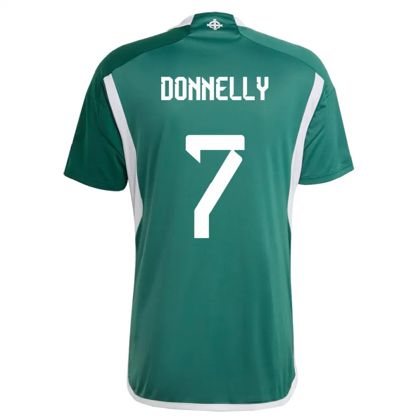 Danxen Homem Camisola Irlanda Do Norte Caolan Donnelly #7 Verde Principal 24-26 Camisa