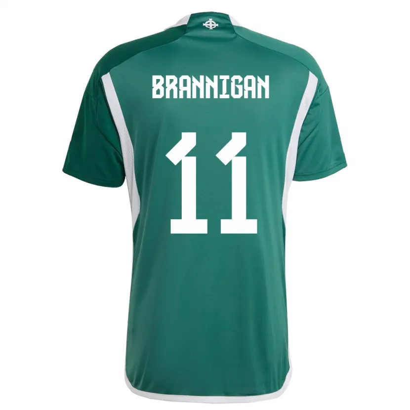 Danxen Homem Camisola Irlanda Do Norte Cole Brannigan #11 Verde Principal 24-26 Camisa