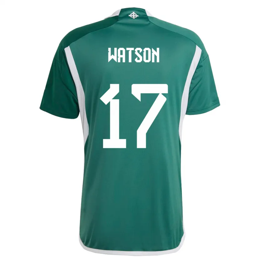 Danxen Homem Camisola Irlanda Do Norte Alex Watson #17 Verde Principal 24-26 Camisa