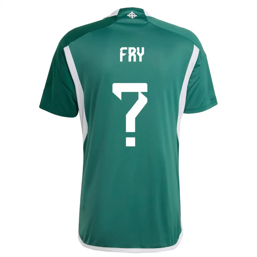 Danxen Homem Camisola Irlanda Do Norte Lucas Fry #0 Verde Principal 24-26 Camisa
