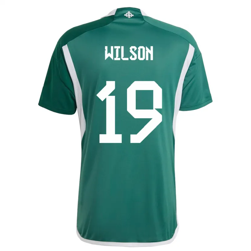 Danxen Homem Camisola Irlanda Do Norte Emily Wilson #19 Verde Principal 24-26 Camisa