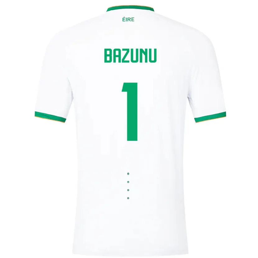 Danxen Homem Camisola Irlanda Gavin Bazunu #1 Branco Alternativa 24-26 Camisa
