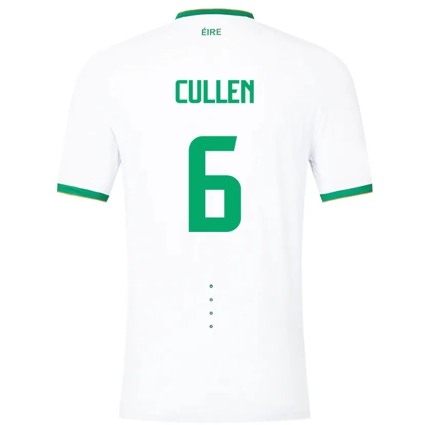 Danxen Homem Camisola Irlanda Josh Cullen #6 Branco Alternativa 24-26 Camisa
