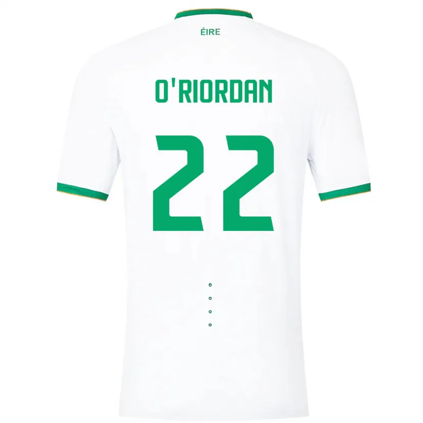 Danxen Homem Camisola Irlanda Connor O'riordan #22 Branco Alternativa 24-26 Camisa