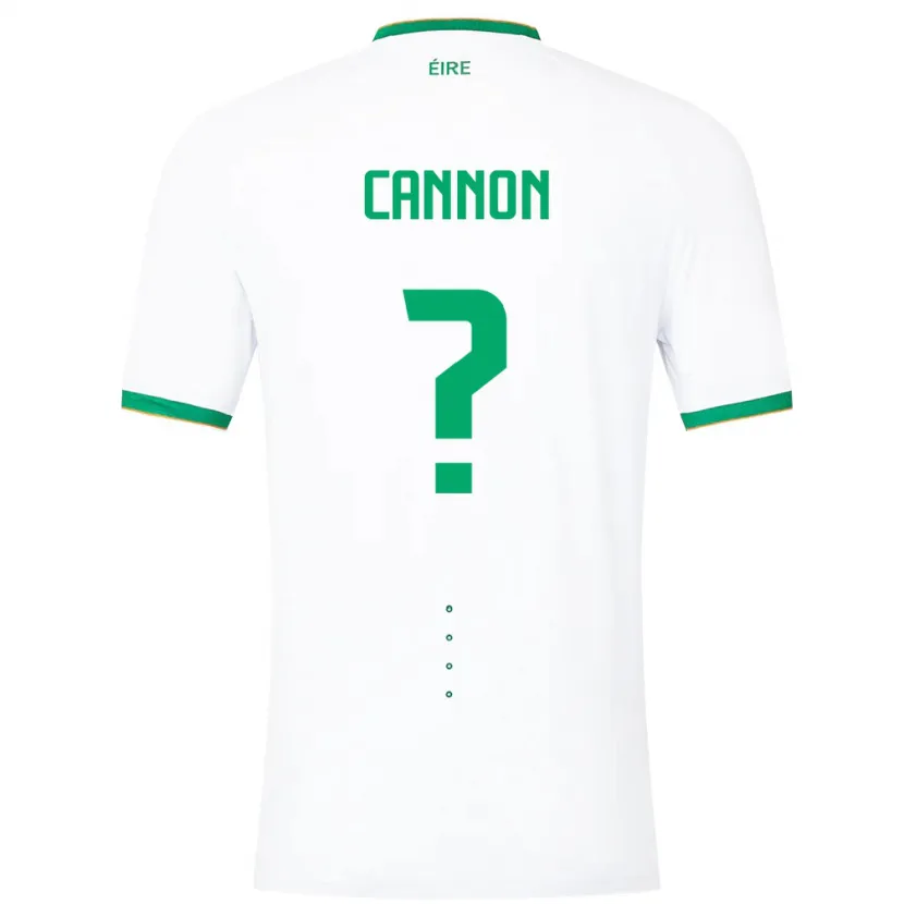 Danxen Homem Camisola Irlanda Thomas Cannon #0 Branco Alternativa 24-26 Camisa
