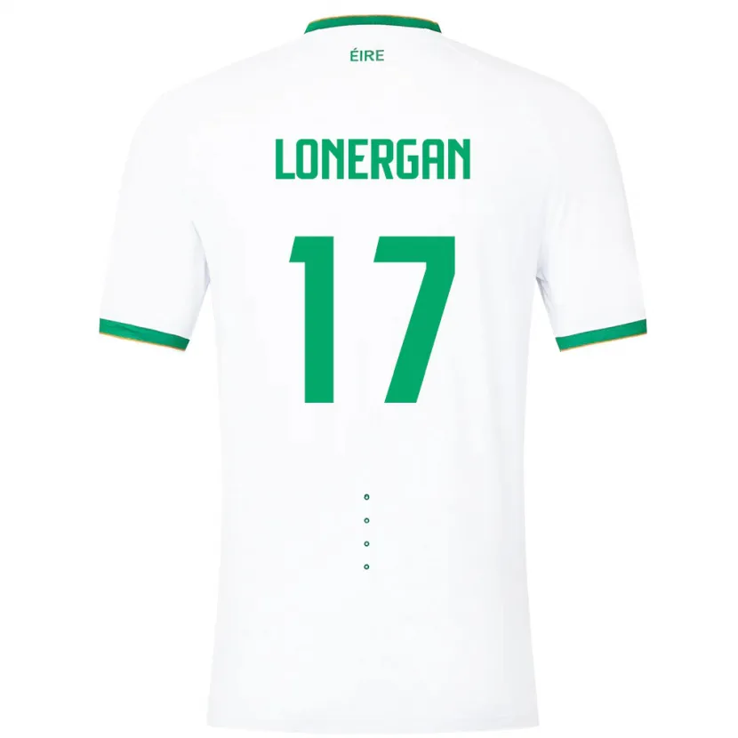 Danxen Homem Camisola Irlanda Tom Lonergan #17 Branco Alternativa 24-26 Camisa