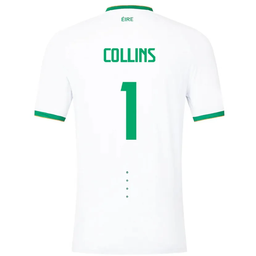Danxen Homem Camisola Irlanda Joe Collins #1 Branco Alternativa 24-26 Camisa