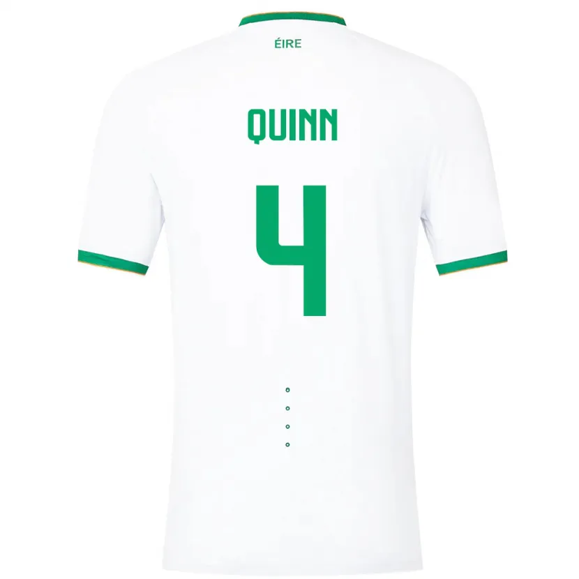 Danxen Homem Camisola Irlanda Louise Quinn #4 Branco Alternativa 24-26 Camisa