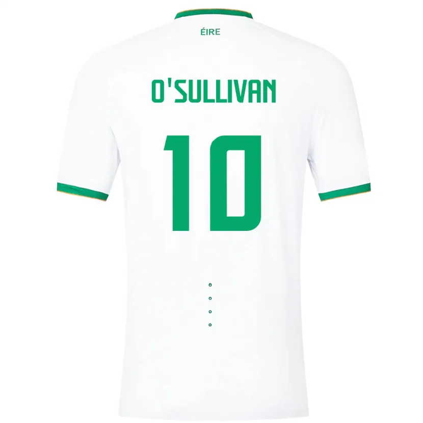 Danxen Homem Camisola Irlanda Denise O'sullivan #10 Branco Alternativa 24-26 Camisa