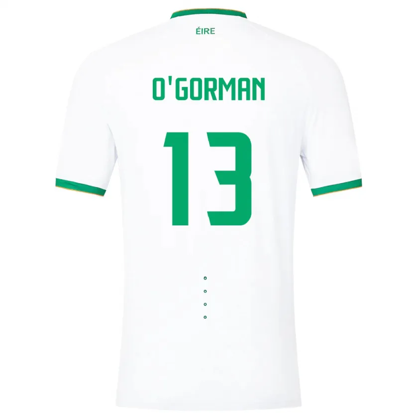 Danxen Homem Camisola Irlanda Áine O'gorman #13 Branco Alternativa 24-26 Camisa