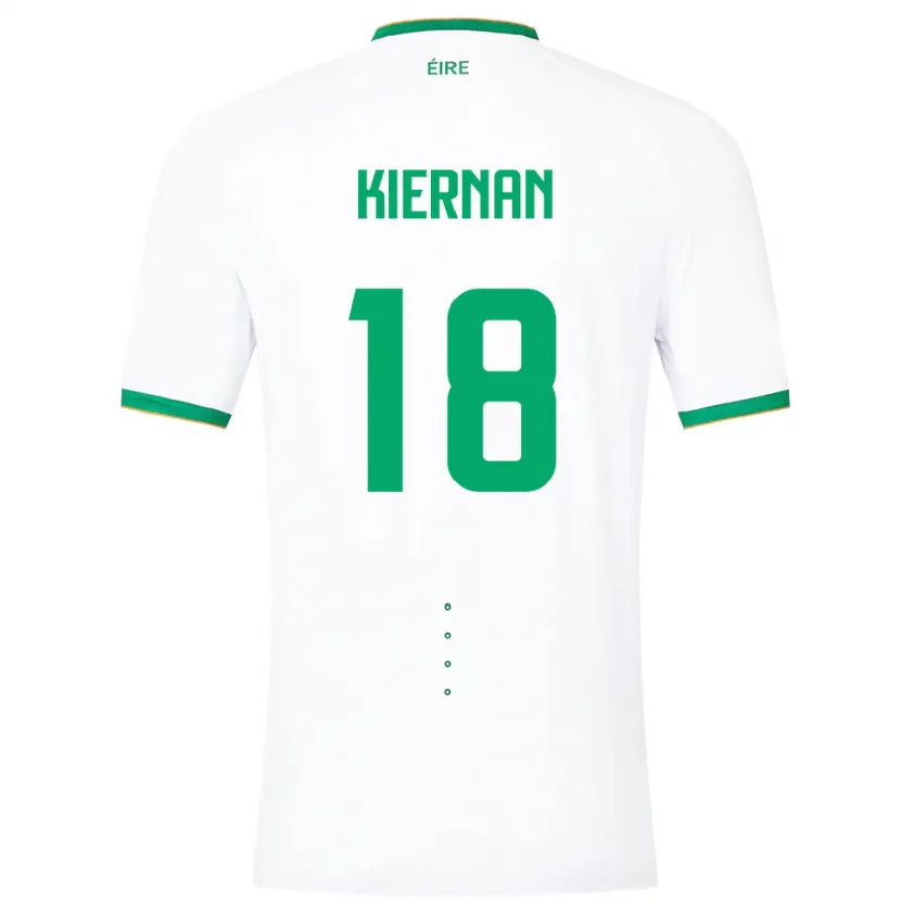 Danxen Homem Camisola Irlanda Leanne Kiernan #18 Branco Alternativa 24-26 Camisa