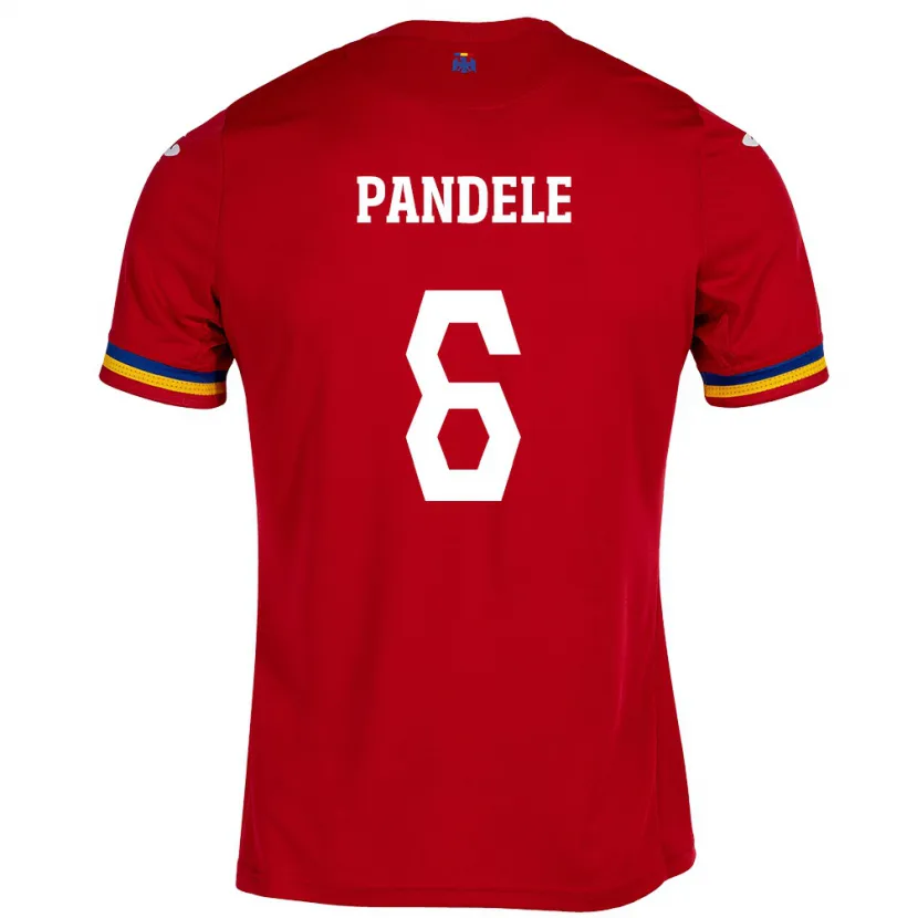 Danxen Homem Camisola Romênia Andrei Pandele #6 Vermelho Alternativa 24-26 Camisa