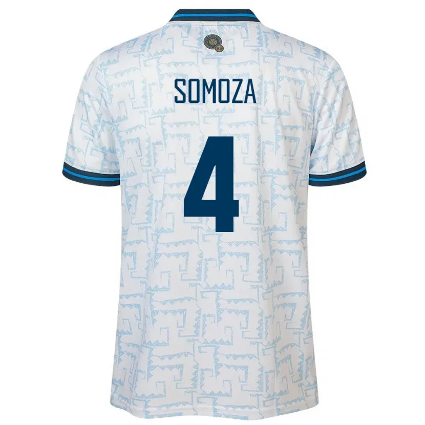 Danxen Homem Camisola El Salvador Néstor Somoza #4 Branco Alternativa 24-26 Camisa