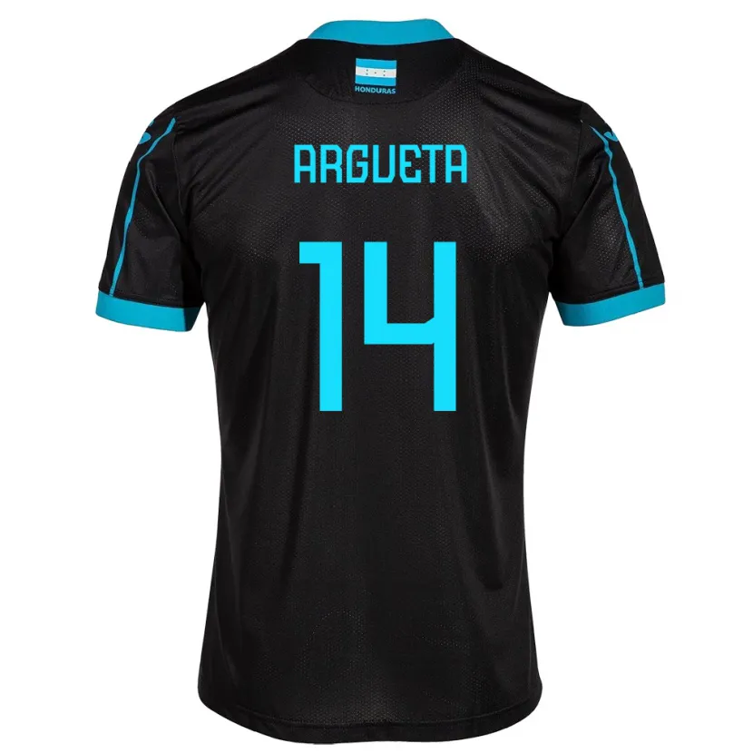 Danxen Homem Camisola Honduras Carlos Argueta #14 Preto Alternativa 24-26 Camisa