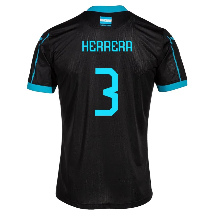 Danxen Homem Camisola Honduras David Herrera #3 Preto Alternativa 24-26 Camisa