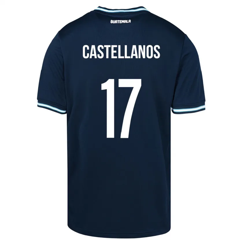 Danxen Homem Camisola Guatemala Óscar Castellanos #17 Azul Alternativa 24-26 Camisa