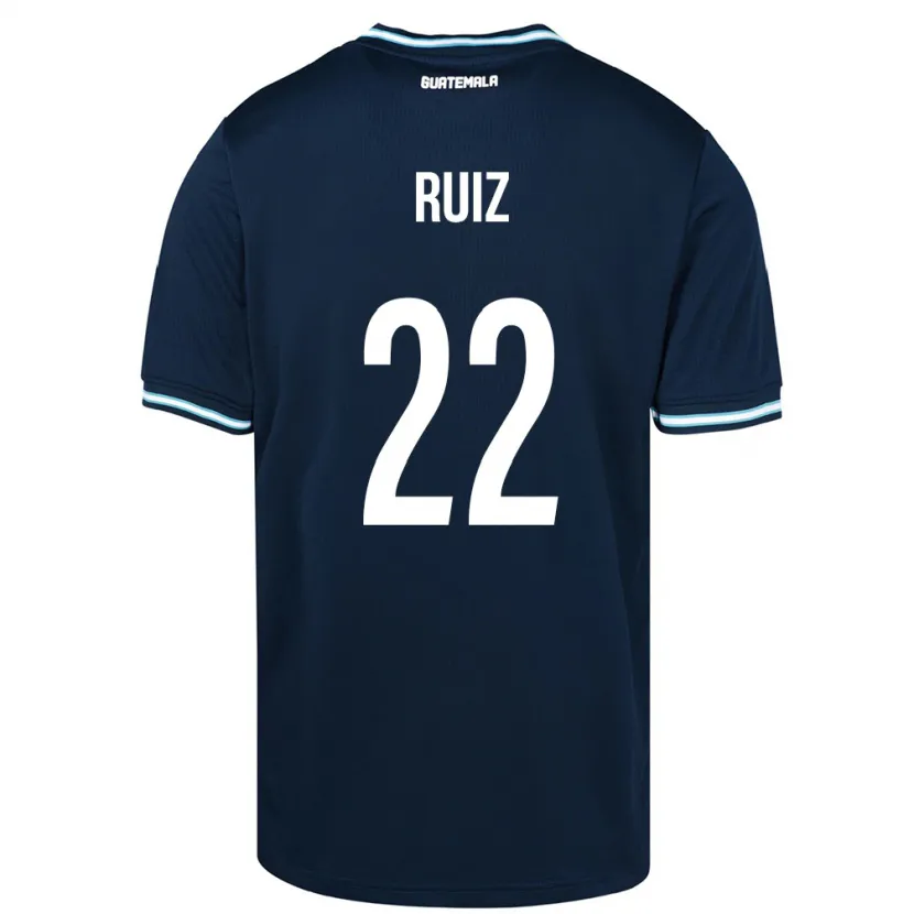 Danxen Homem Camisola Guatemala Kevin Ruiz #22 Azul Alternativa 24-26 Camisa