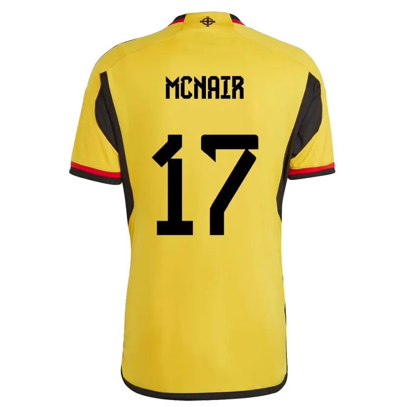 Danxen Homem Camisola Irlanda Do Norte Paddy Mcnair #17 Branco Alternativa 24-26 Camisa
