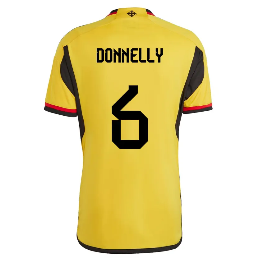 Danxen Homem Camisola Irlanda Do Norte Ryan Donnelly #6 Branco Alternativa 24-26 Camisa
