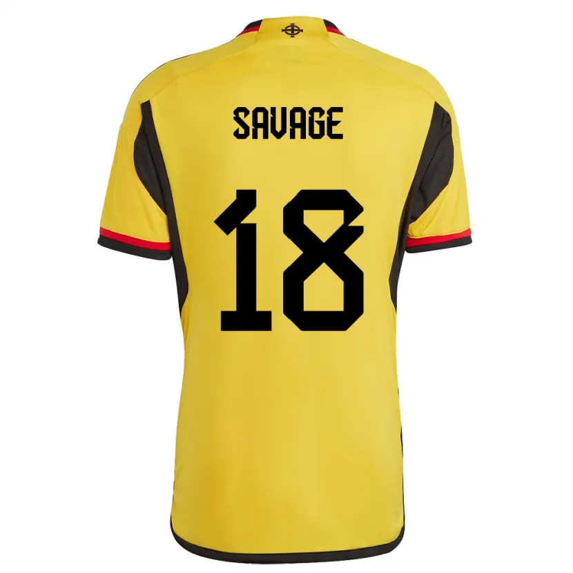 Danxen Homem Camisola Irlanda Do Norte Troy Savage #18 Branco Alternativa 24-26 Camisa