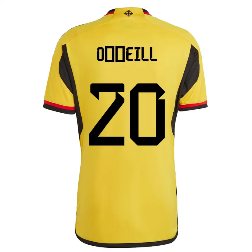 Danxen Homem Camisola Irlanda Do Norte Ceadach O’neill #20 Branco Alternativa 24-26 Camisa