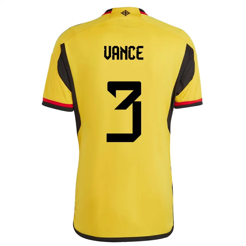 Danxen Homem Camisola Irlanda Do Norte Demi Vance #3 Branco Alternativa 24-26 Camisa