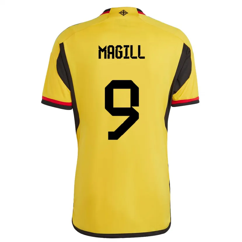 Danxen Homem Camisola Irlanda Do Norte Simone Magill #9 Branco Alternativa 24-26 Camisa