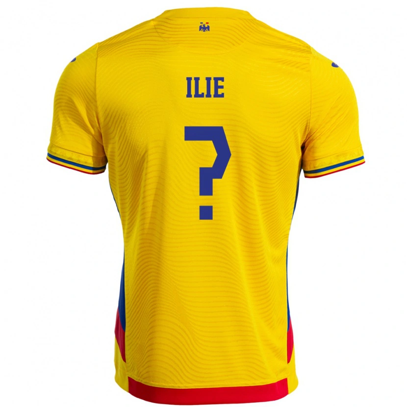 Danxen Mulher Camisola Romênia Mario Ilie #0 Amarelo Principal 24-26 Camisa