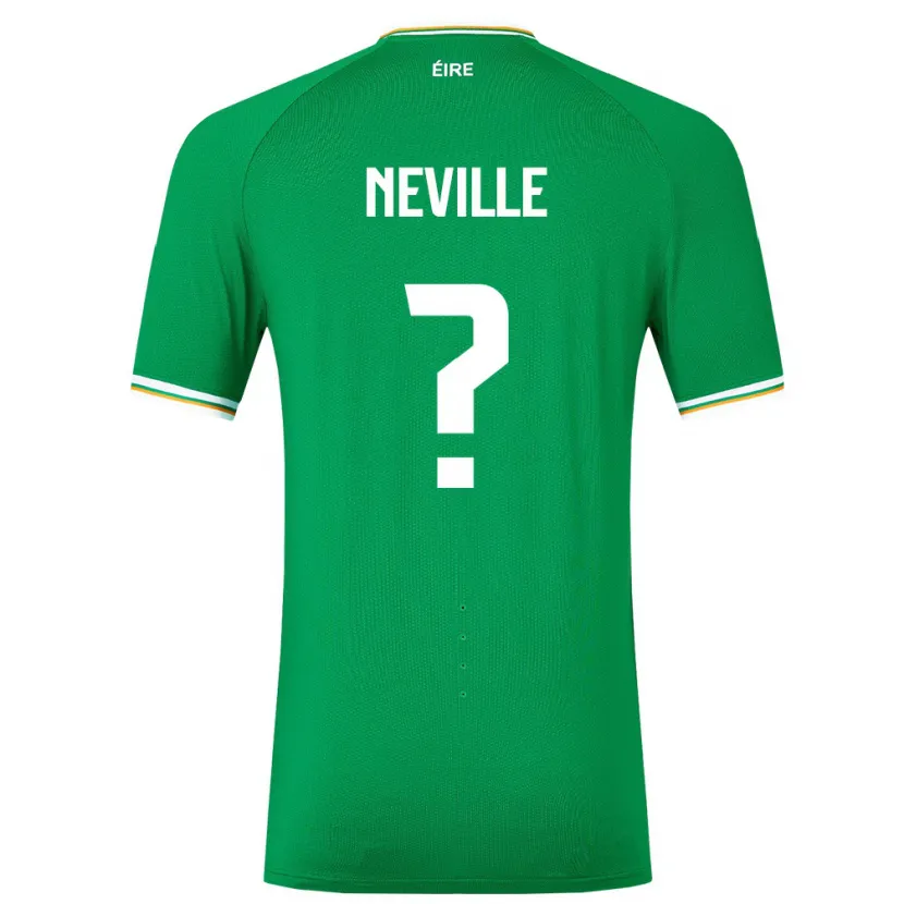 Danxen Mulher Camisola Irlanda Harvey Neville #0 Verde Principal 24-26 Camisa