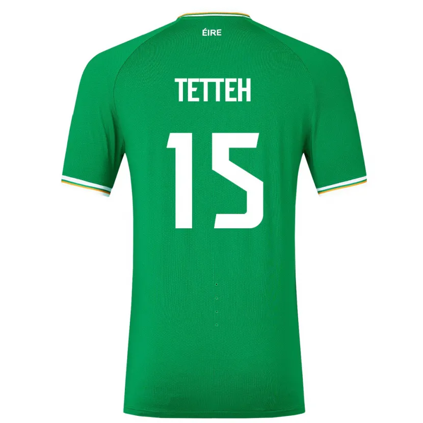 Danxen Mulher Camisola Irlanda Gideon Tetteh #15 Verde Principal 24-26 Camisa