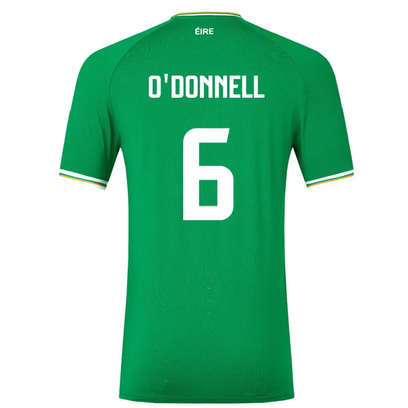Danxen Mulher Camisola Irlanda Luke O'donnell #6 Verde Principal 24-26 Camisa