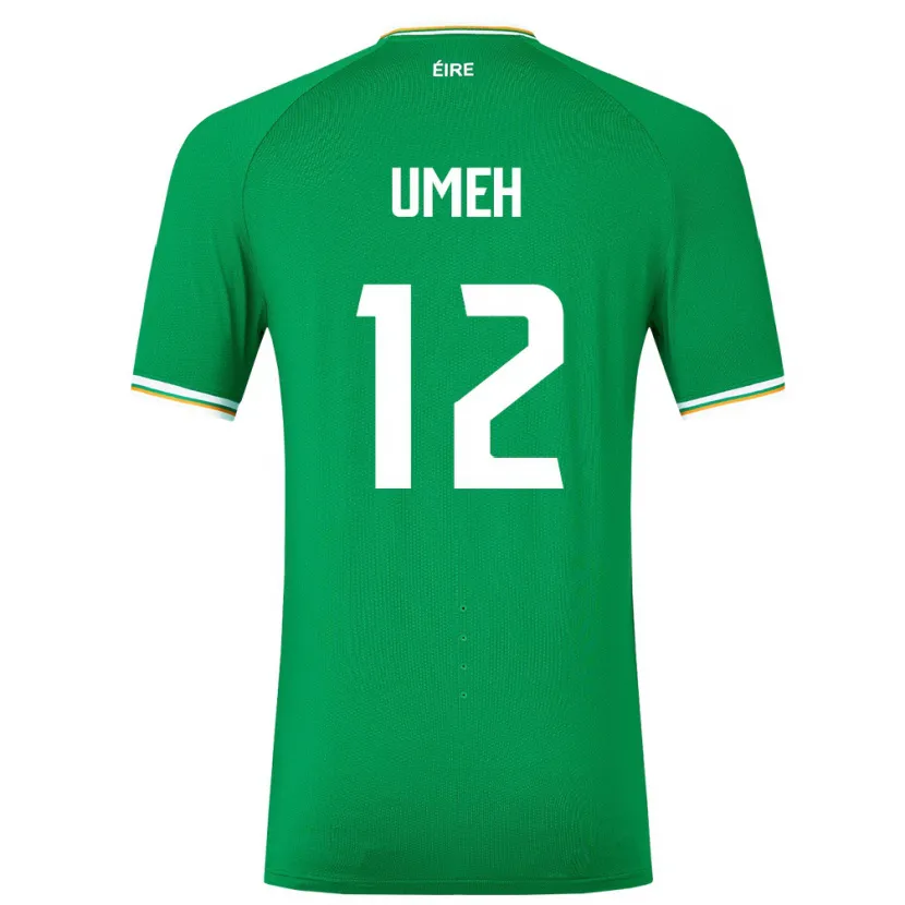 Danxen Mulher Camisola Irlanda Jaden Umeh #12 Verde Principal 24-26 Camisa