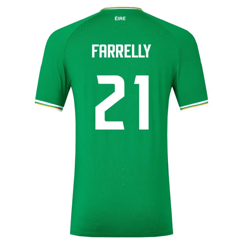 Danxen Mulher Camisola Irlanda Sinead Farrelly #21 Verde Principal 24-26 Camisa