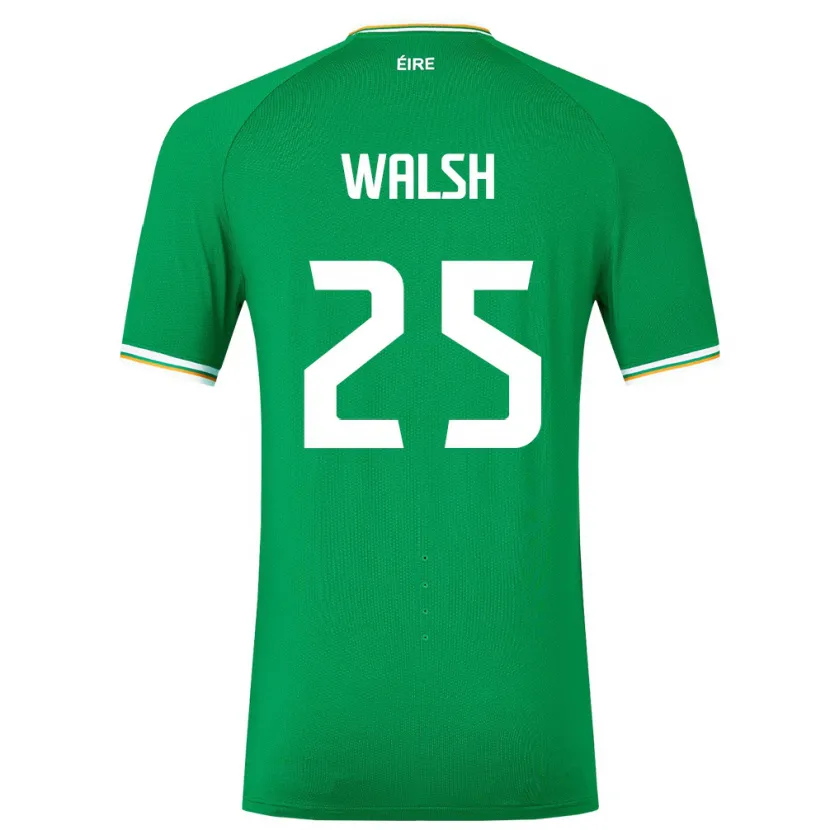 Danxen Mulher Camisola Irlanda Megan Walsh #25 Verde Principal 24-26 Camisa