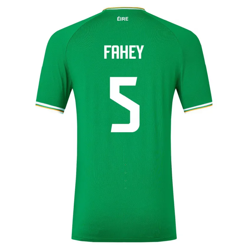 Danxen Mulher Camisola Irlanda Niamh Fahey #5 Verde Principal 24-26 Camisa