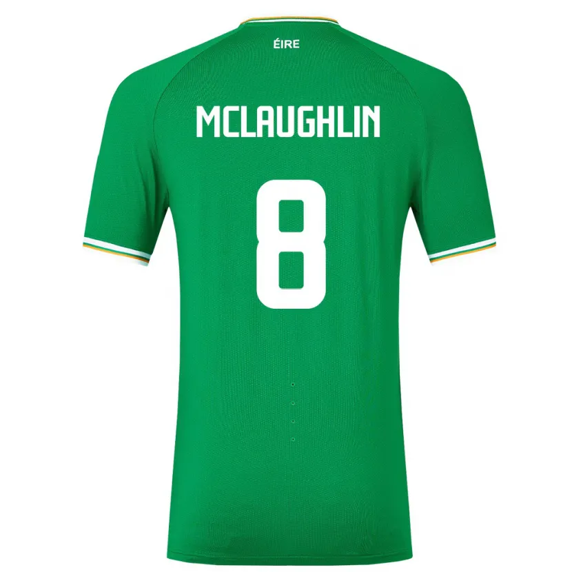 Danxen Mulher Camisola Irlanda Roma Mclaughlin #8 Verde Principal 24-26 Camisa