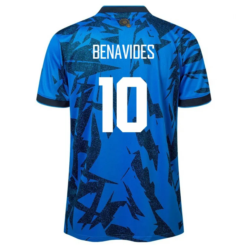 Danxen Mulher Camisola El Salvador Matthew Benavides #10 Azul Principal 24-26 Camisa