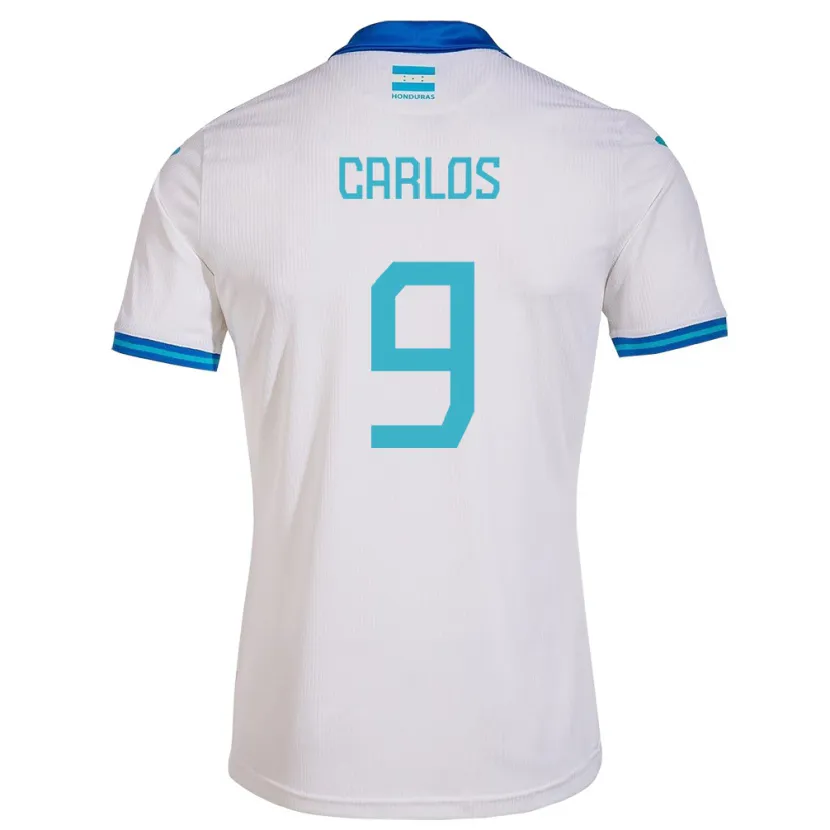 Danxen Mulher Camisola Honduras Carlos Mejía #9 Branco Principal 24-26 Camisa