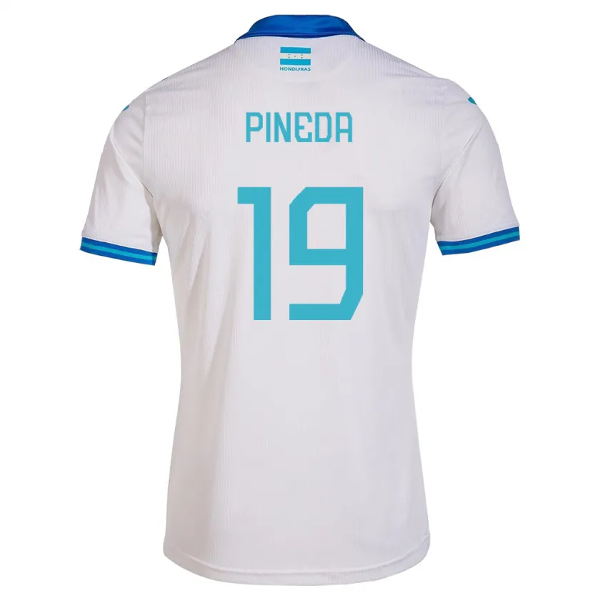 Danxen Mulher Camisola Honduras Carlos Pineda #19 Branco Principal 24-26 Camisa