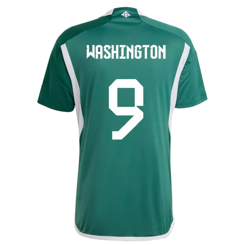 Danxen Mulher Camisola Irlanda Do Norte Conor Washington #9 Verde Principal 24-26 Camisa