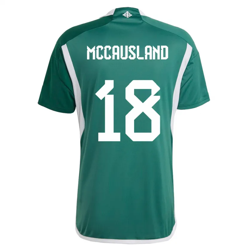 Danxen Mulher Camisola Irlanda Do Norte Ross Mccausland #18 Verde Principal 24-26 Camisa