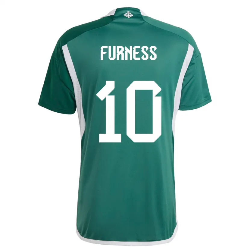 Danxen Mulher Camisola Irlanda Do Norte Rachel Furness #10 Verde Principal 24-26 Camisa