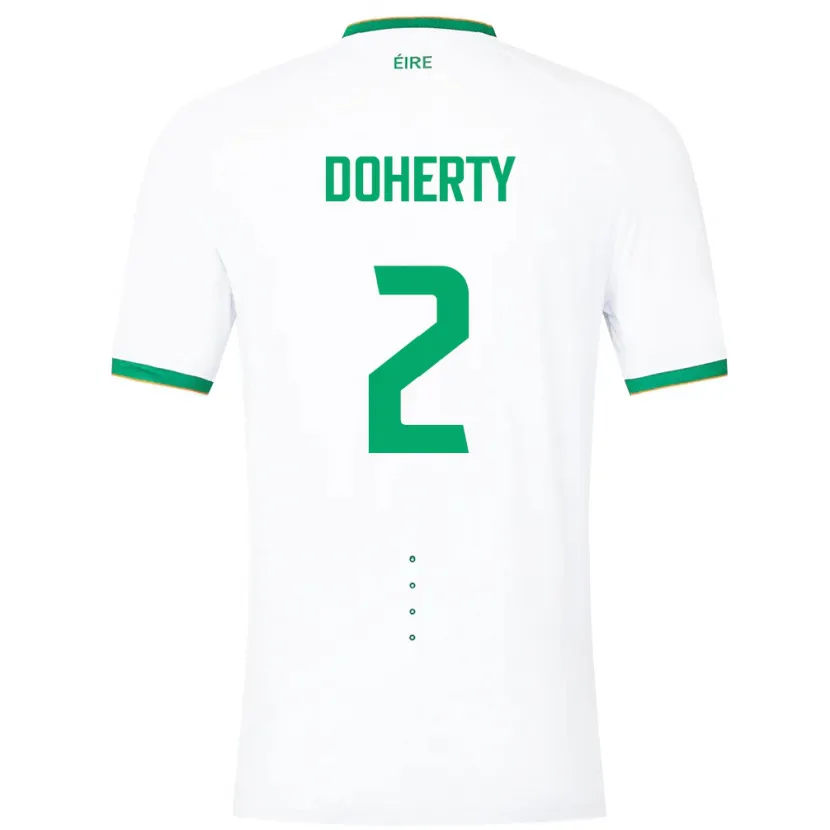 Danxen Mulher Camisola Irlanda Matt Doherty #2 Branco Alternativa 24-26 Camisa