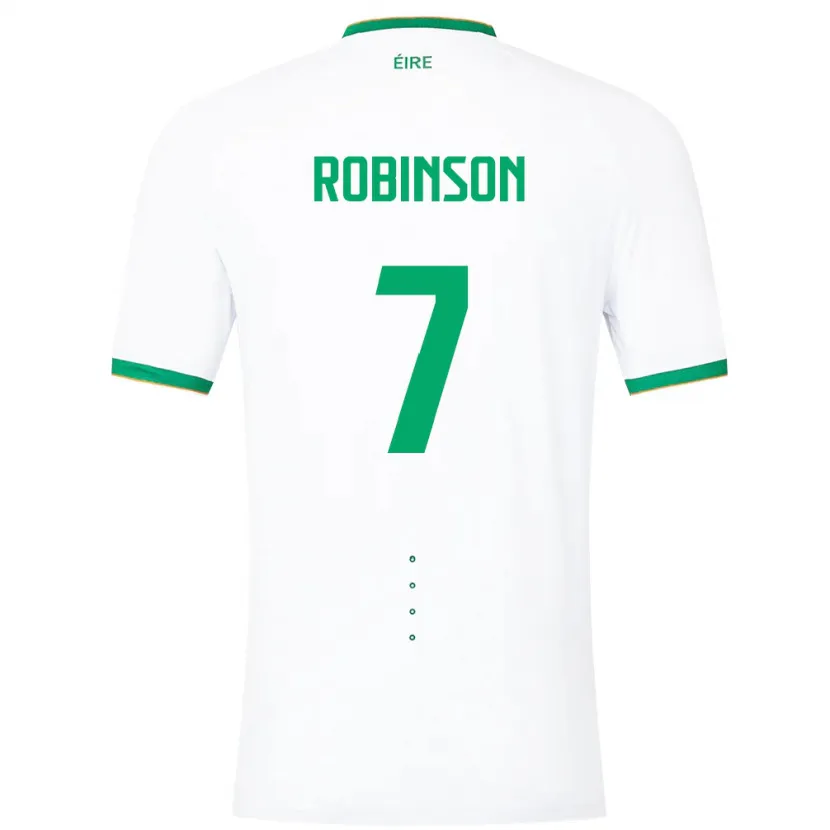 Danxen Mulher Camisola Irlanda Callum Robinson #7 Branco Alternativa 24-26 Camisa