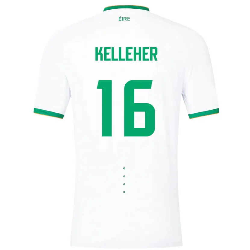 Danxen Mulher Camisola Irlanda Caoimhín Kelleher #16 Branco Alternativa 24-26 Camisa