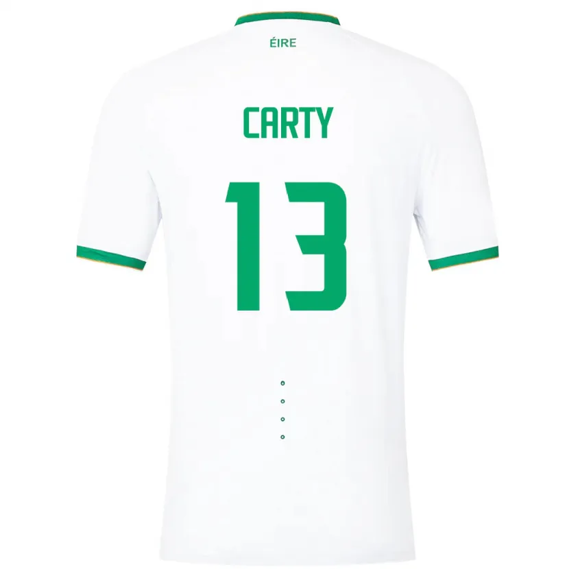 Danxen Mulher Camisola Irlanda Conor Carty #13 Branco Alternativa 24-26 Camisa