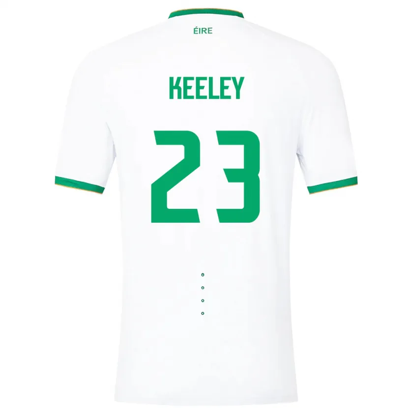 Danxen Mulher Camisola Irlanda Josh Keeley #23 Branco Alternativa 24-26 Camisa